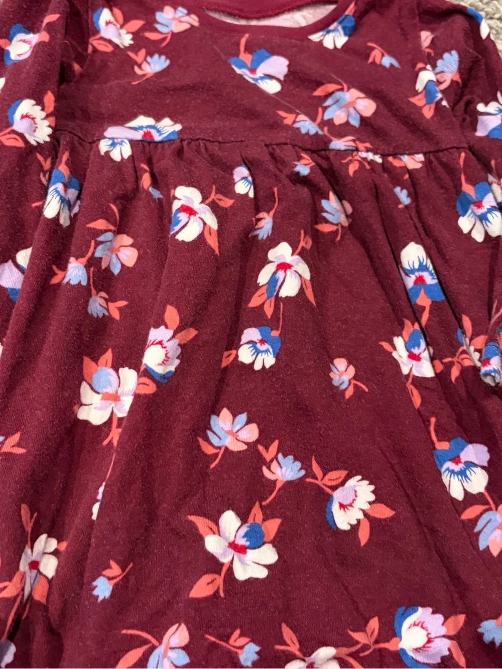 Set of 2 long sleeve floral Old Navy dresses | 6-12 months